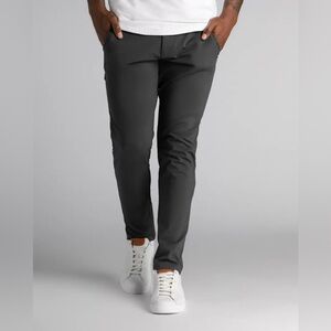 BYLT Premium Basics Mens’s Everyday Pants 2.0 Tapered Fit Dark Charcoal Size 31